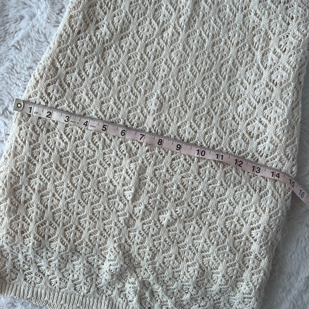 Women's freshman 1996 Beige Knit Skirt Set S - Picture 10 of 10
